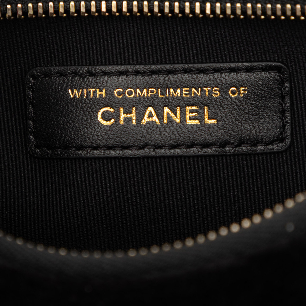 Pre-Loved Chanel CC Quilted Velour Half Moon Chain Crossbody - Picture 5 of 9